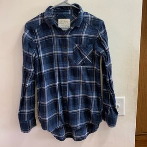 Womens boyfriend style plaid shirt